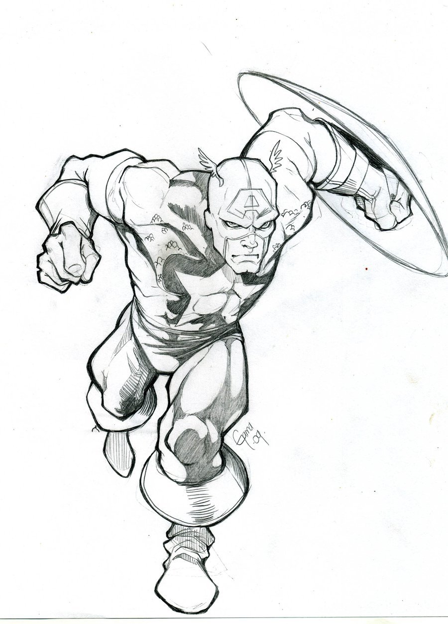 Captain America Drawing at GetDrawings | Free download