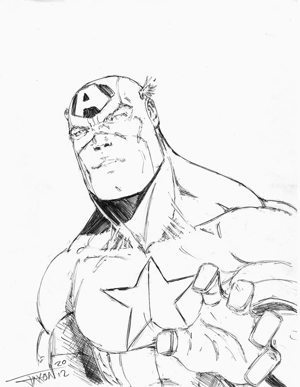 600x774 Captain America Sketch The Bus By Demonplague
