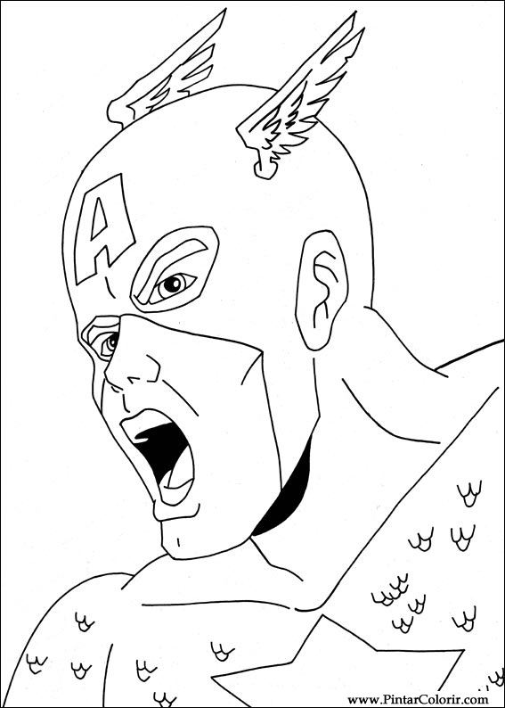 567x794 Drawings To Paint Amp Colour Captain America