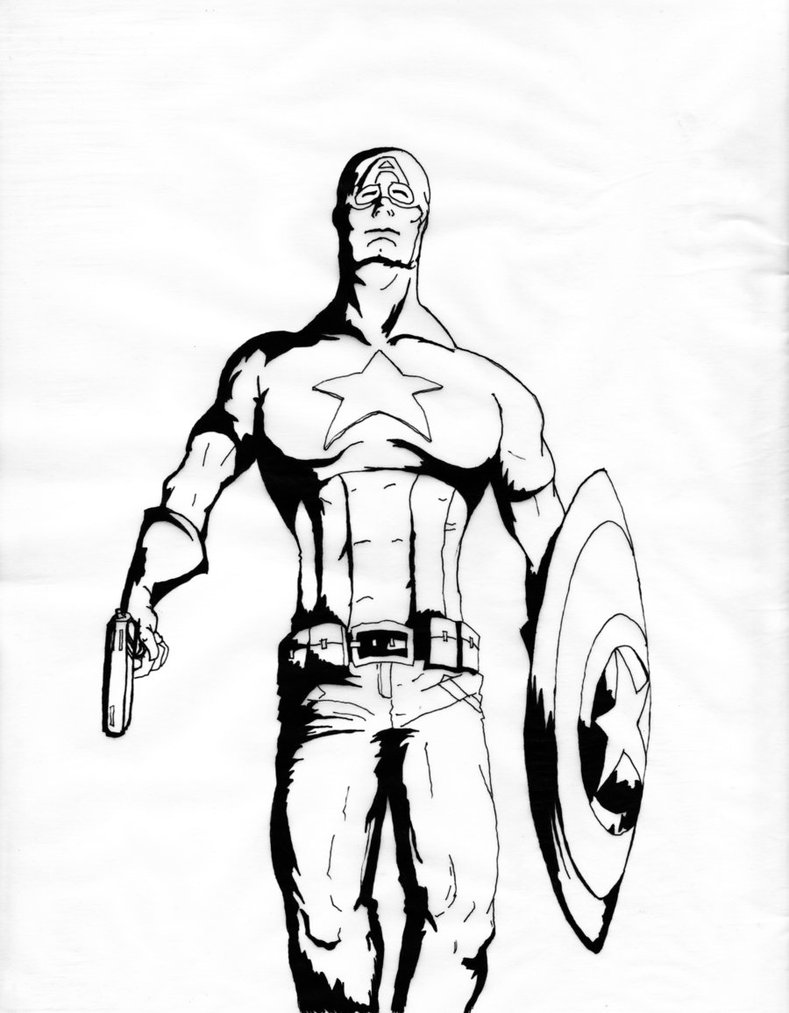 789x1013 Captain America Ink By Psycho Bob19