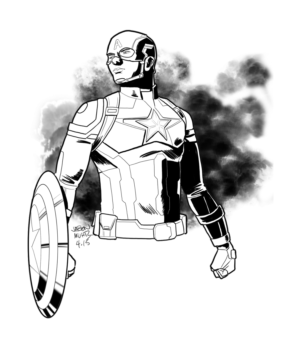 1000x1213 Daily Sketch Captain America Age Of Ultron Jason Muhr