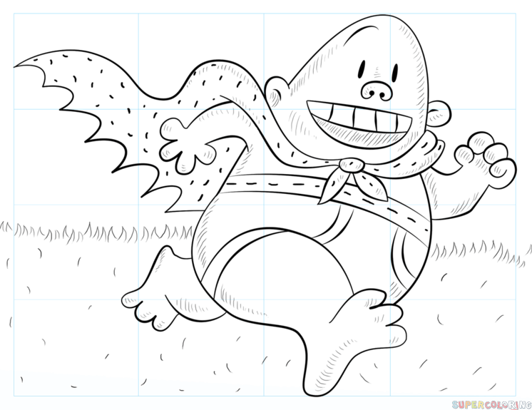746x575 How To Draw Captain Underpants Step By Step Drawing Tutorials