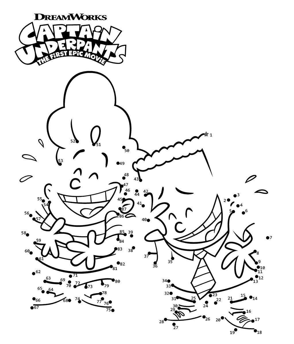 1024x1200 Captain Underpants Connect The Dots By Number