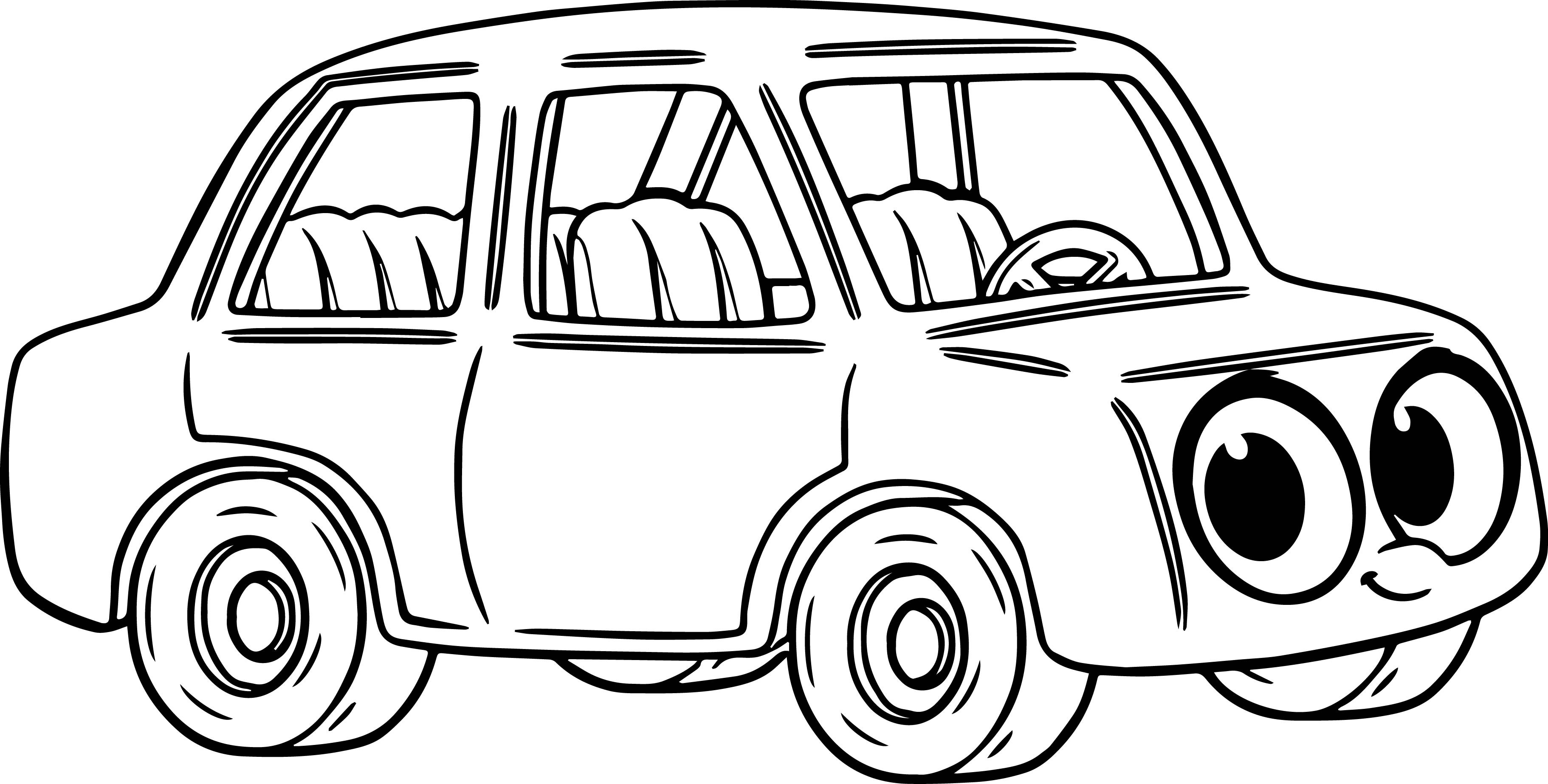 Cartoon Cars Drawings Coloring Page 1