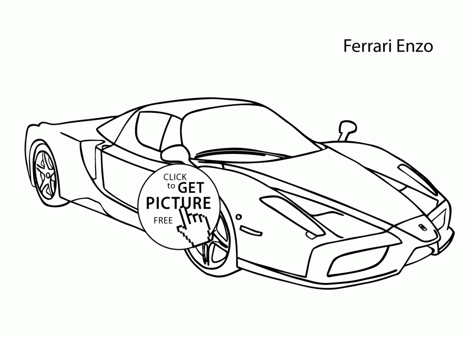 970x692 Coloring Ferrari Enzo Cool Car Cars Coloring Book Super Page