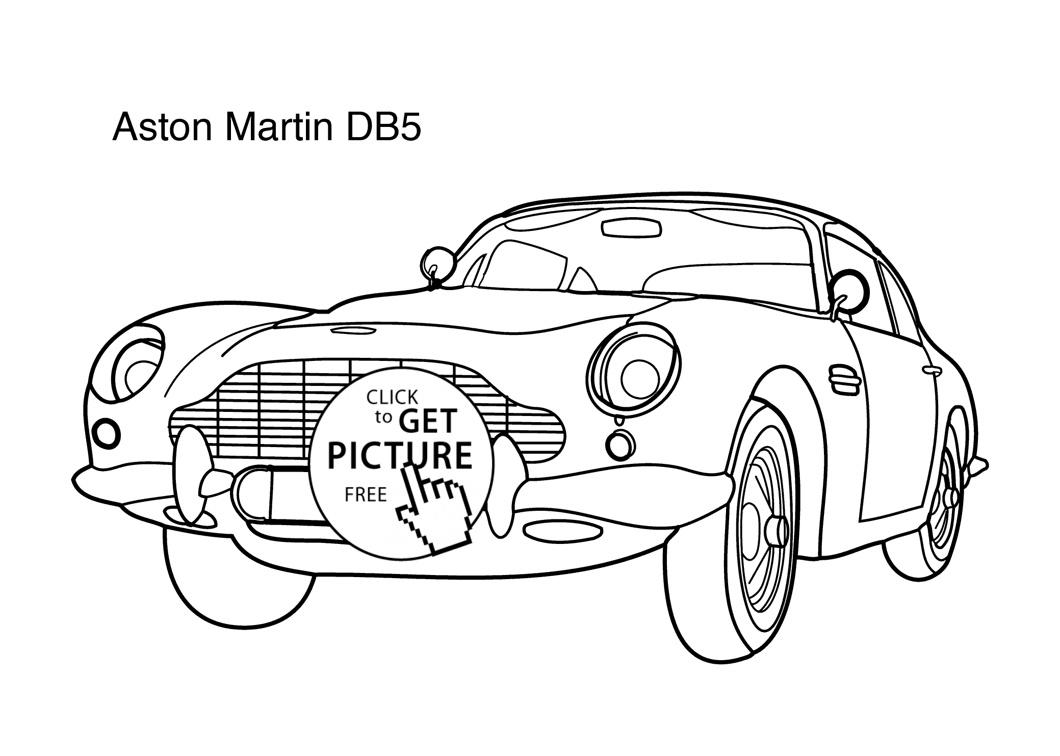 2079x1483 Super Car Aston Martin Db5 Coloring Page For Kids 2, Printable