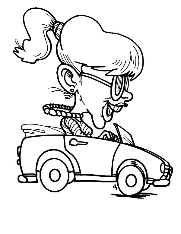 600x776 Girl Driving Car Fast Coloring Pages Best Place To Color