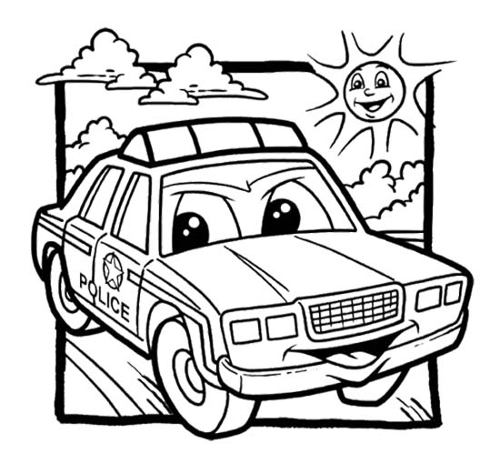 550x521 Police Car Coloring Pages For Kids
