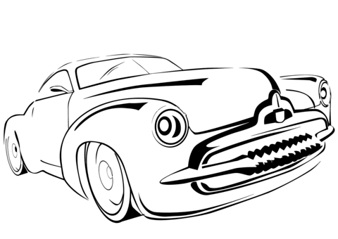 480x340 Classic Car Coloring Page Free Printable Coloring Pages