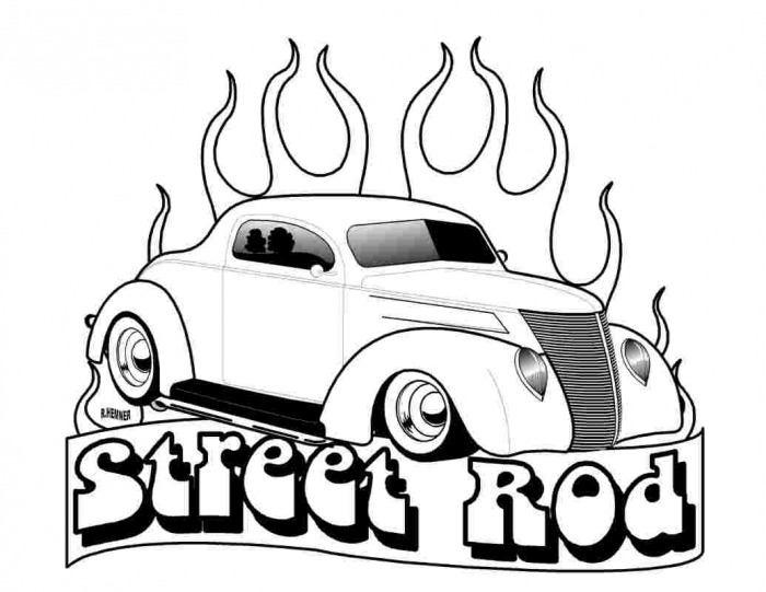 700x541 Car Drawings (Black Amp White)