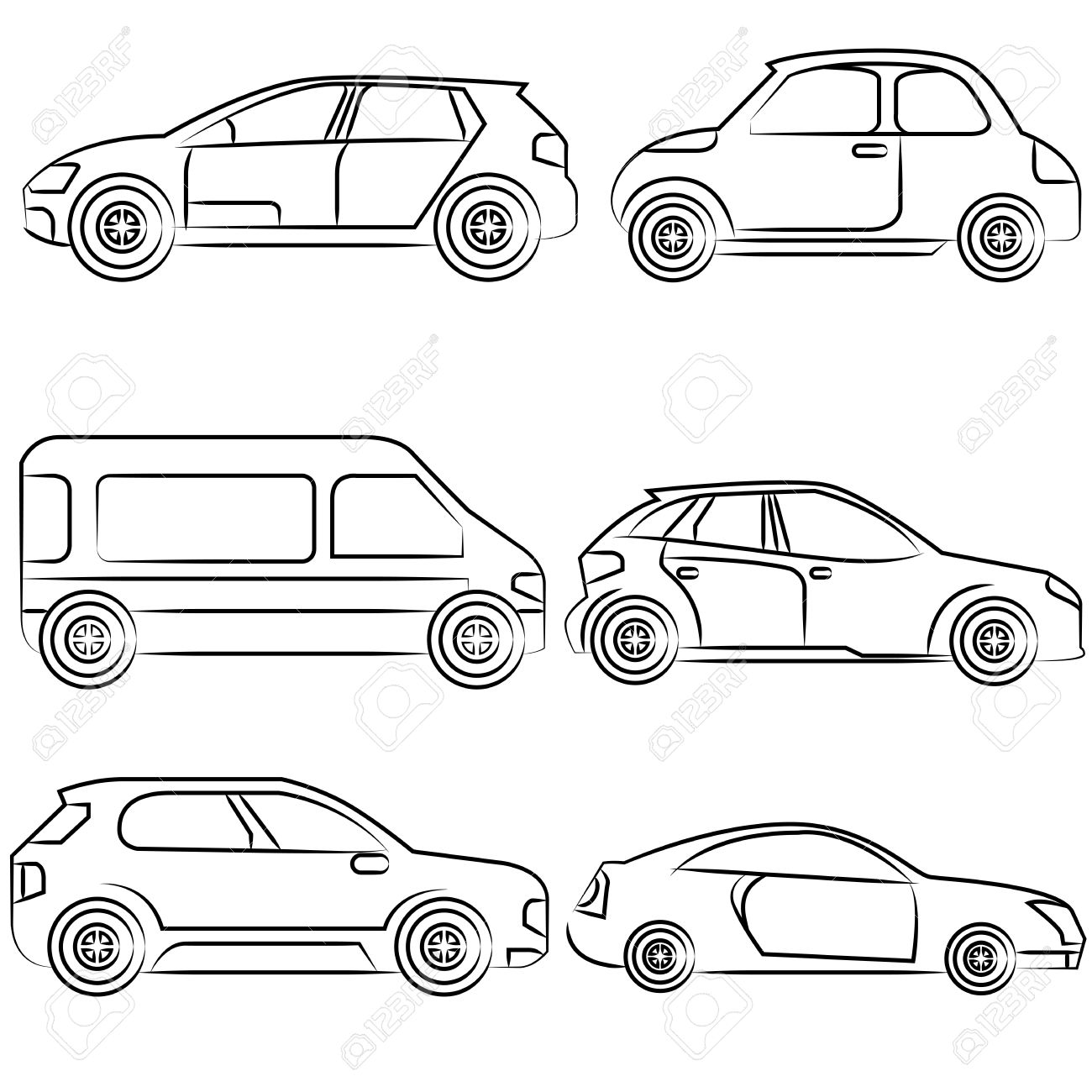 1300x1300 Car, Drawing Line Royalty Free Cliparts, Vectors, And Stock