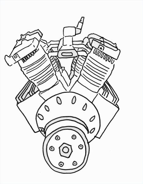 469x600 How To Draw A Car Engine (With Pictures) Ehow