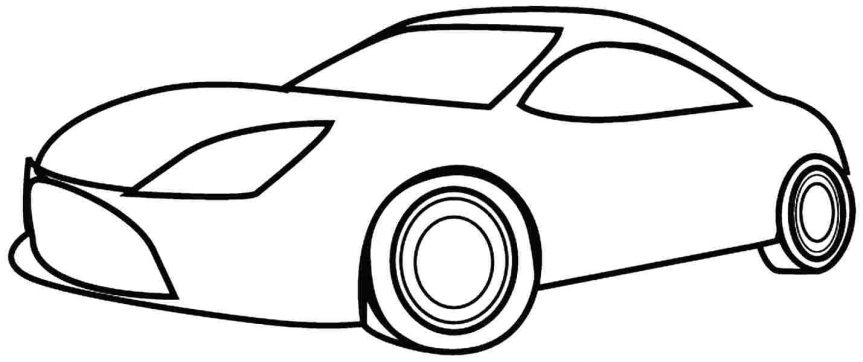 863x362 Beautiful Simple Car Coloring Pages 93 With Additional Coloring