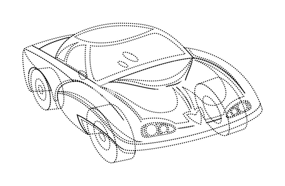 1000x655 Sketching Of Modern Sports Car Royalty Free Stock Image