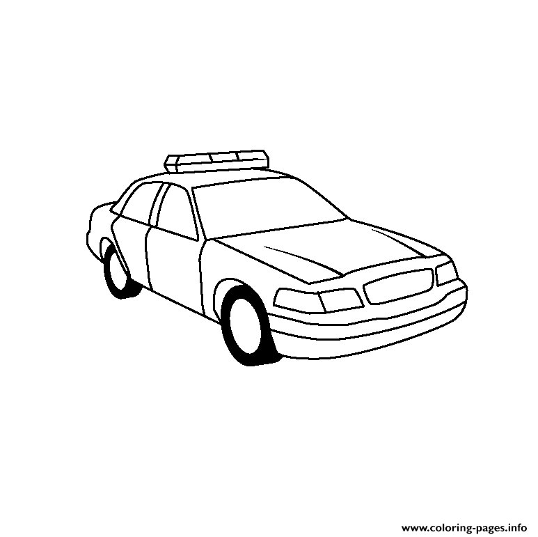 773x771 Free Download Police Car Simple Easy Coloring Pages Printable