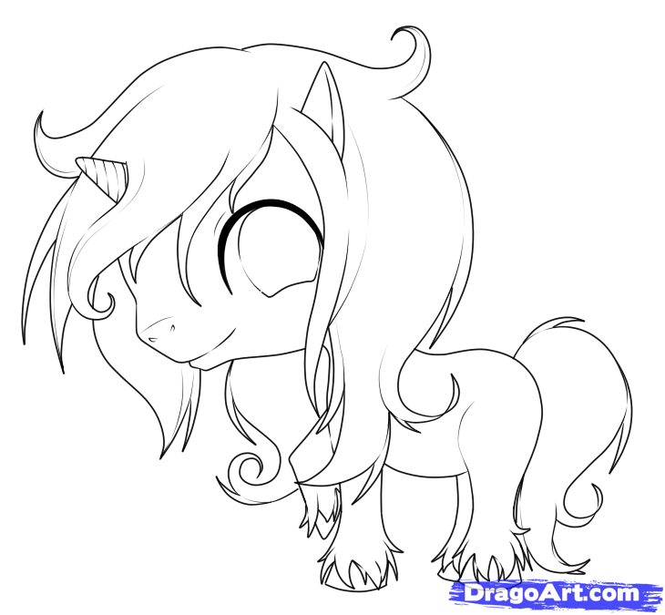 730x675 Anime Unicorn Coloring Cute Easy Drawing Car Tuning