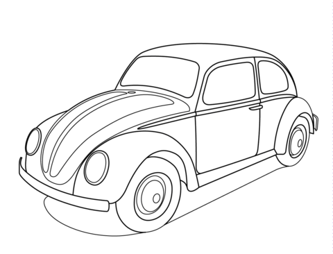 480x366 Volkswagen Beetle Coloring Page Free Printable Coloring Pages