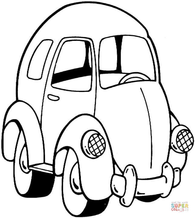 646x720 Little Toy Car Coloring Page Free Printable Coloring Pages