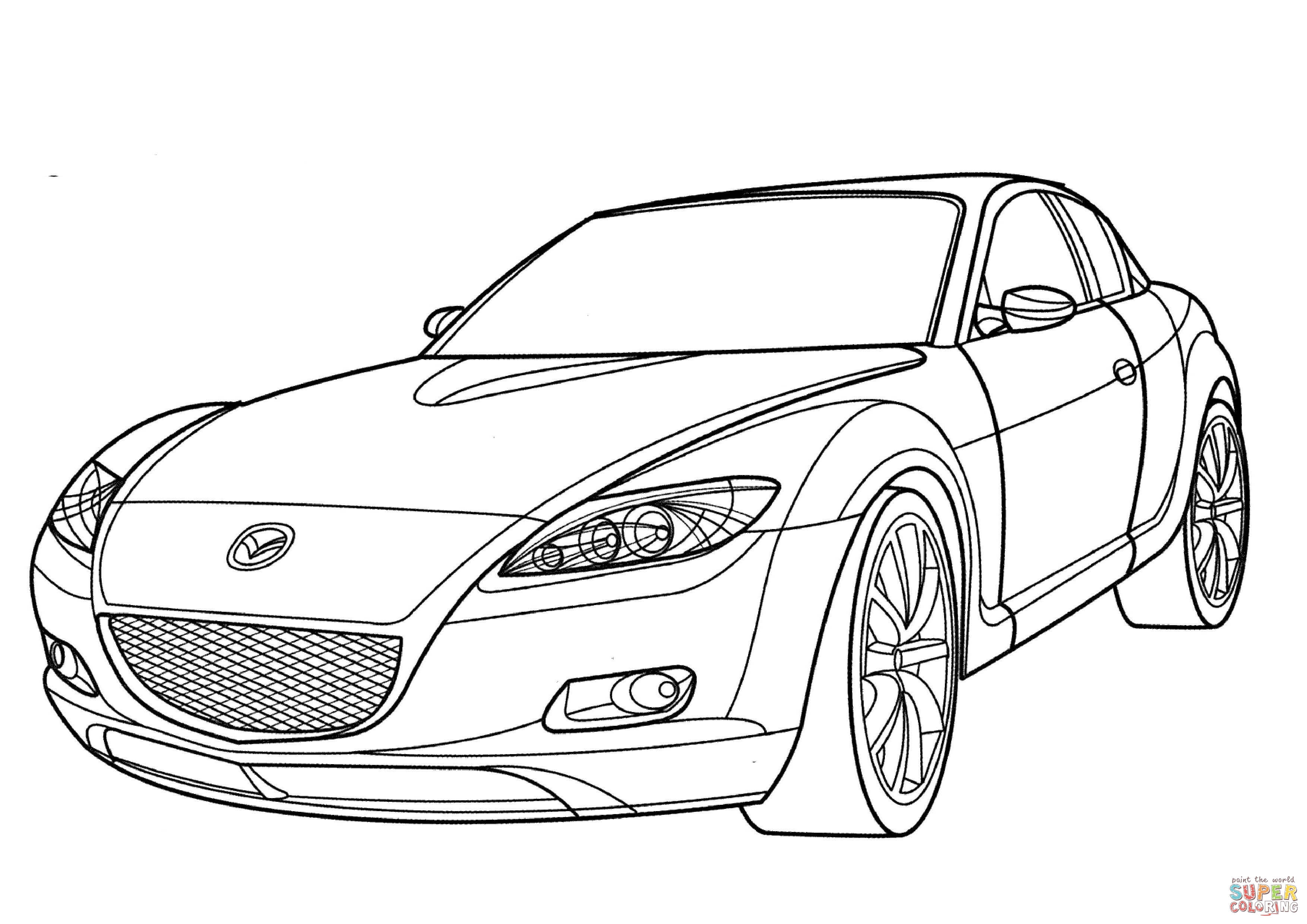 3508x2480 Mazda Rx 8 Coloring Page Free Printable Coloring Pages