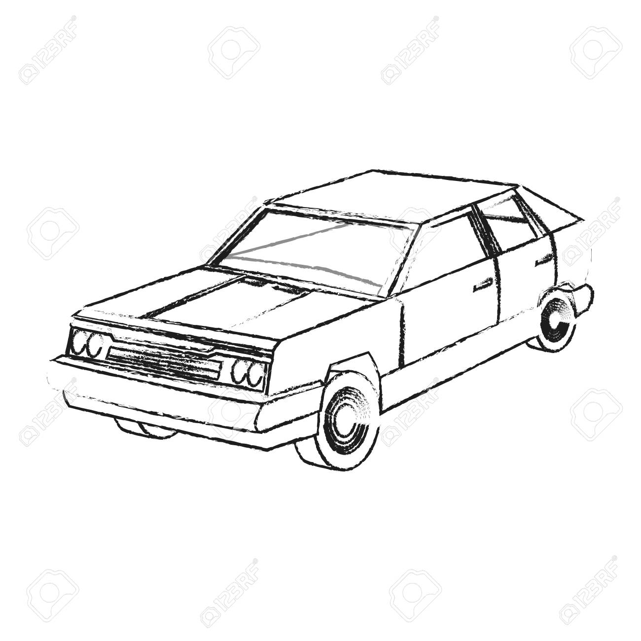1300x1300 Vintage 90s Style Car Icon Image Vector Illustration Design