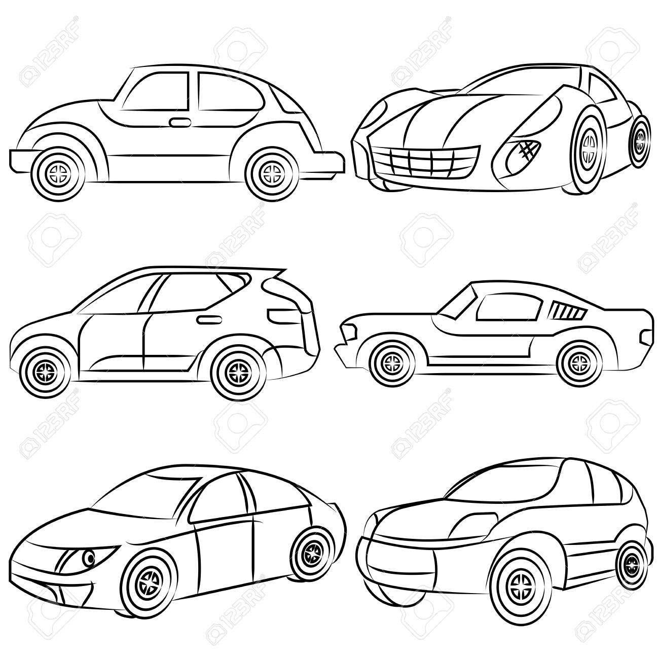 1300x1300 Car, Drawing Line Royalty Free Cliparts, Vectors, And Stock