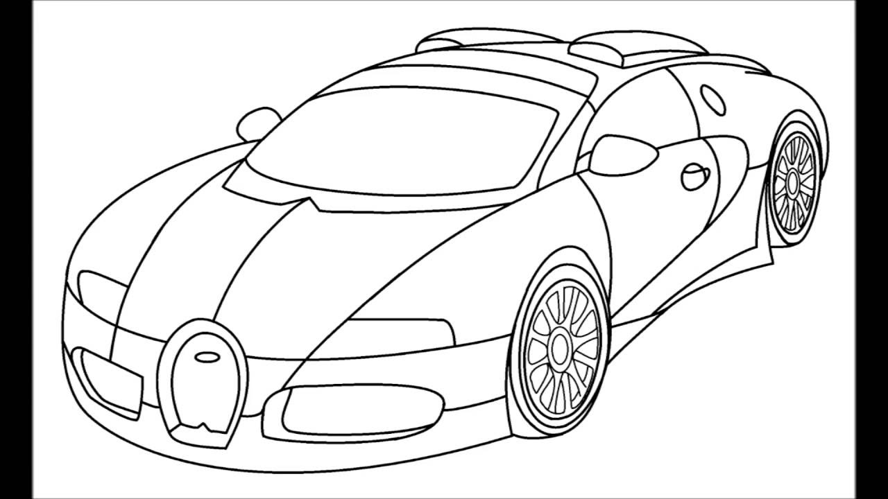 1280x720 How To Draw A Bugatti Veyron Step By Step For Kids
