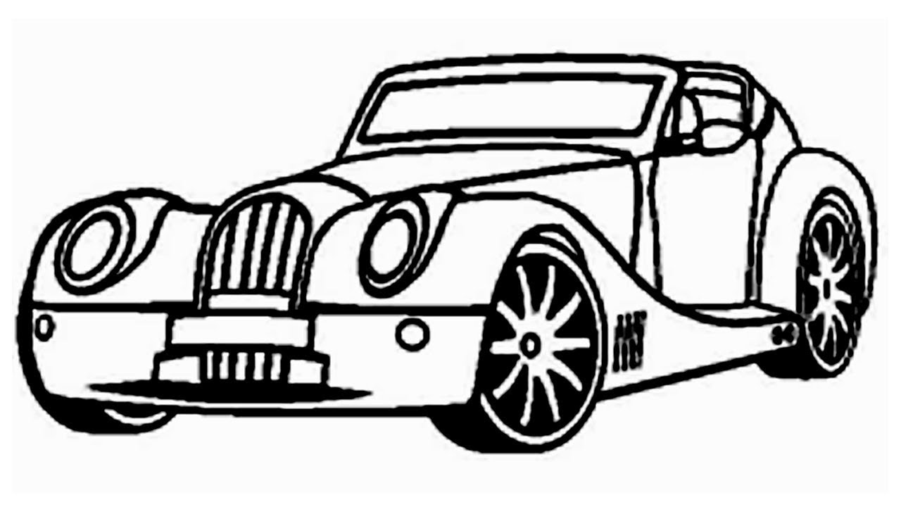 1280x720 Coloring Pages How To Draw A Car