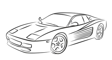 448x240 Photos Sports Car Outline Drawing,