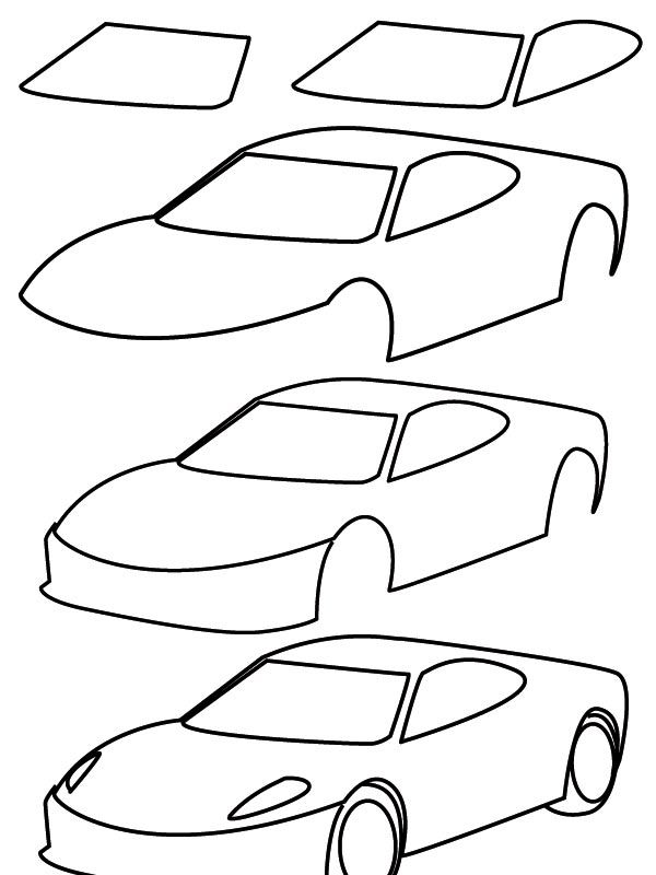 600x800 Pictures Car Drawing Instructions,