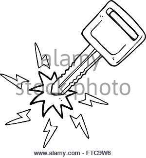 300x324 Freehand Drawn Cartoon Car Key Stock Vector Art Amp Illustration