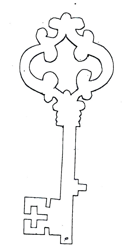 499x1024 Key Coloring Page
