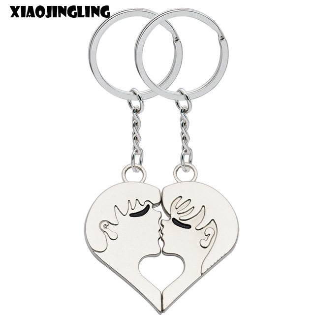 640x640 Xiaojingling 1 Pair Creatived Kiss Key Chain Trendy Couple Lovers