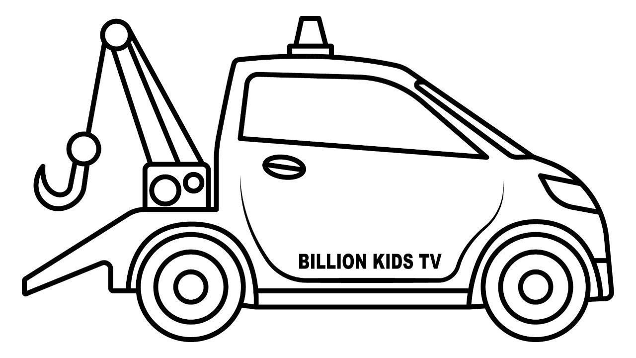1280x720 Small Car Carrier Truck Coloring Pages, Colors For Kids Vehicles