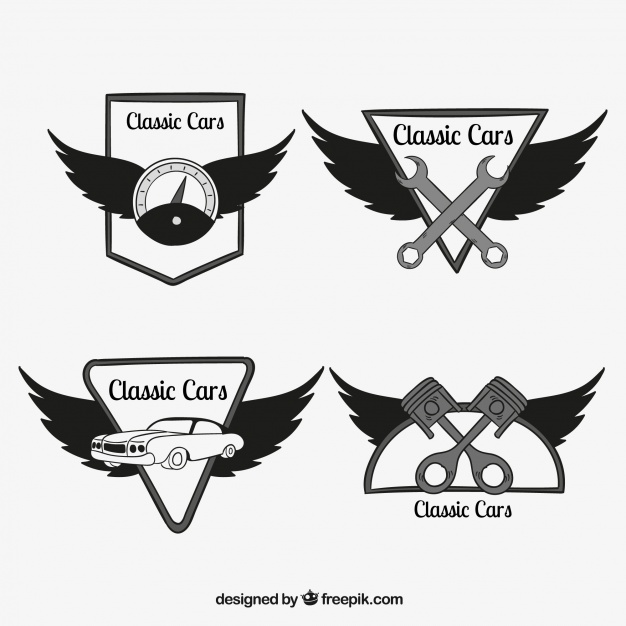 626x626 Collection Of Car Logos With Wings Vector Free Download
