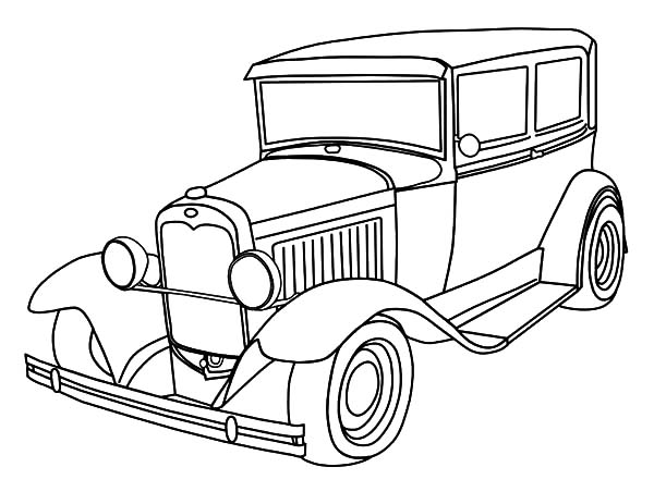 600x463 Deluxe Classic Car Coloring Pages