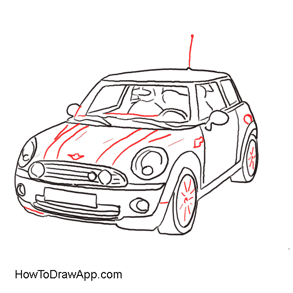 600x600 How To Draw A Mini Cooper Car Step By Step With Pictures And Text