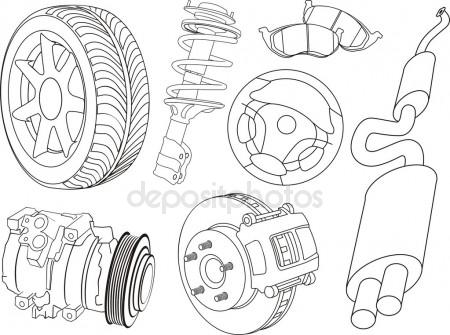 450x335 Car Parts Stock Vector Kokandr
