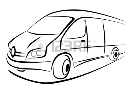 450x318 Design Of A White Van In Strong Perspective View Royalty Free