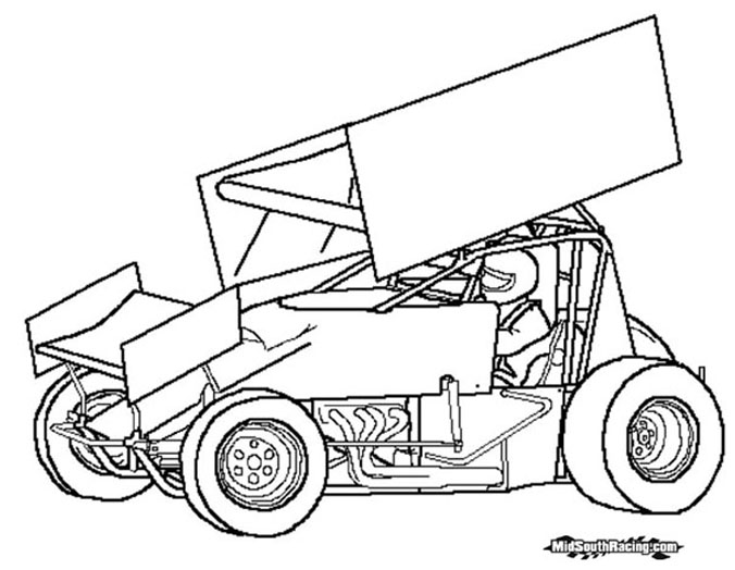 676x524 Sprint Car Drawing Sprint Car Sprint Cars Car