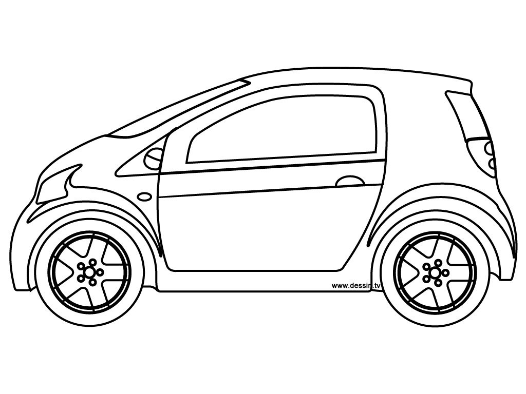 1024x768 Coloring Small Car