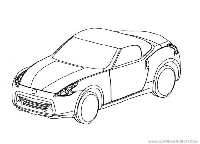 640x459 European Trademark Filing Reveals Nissan 370z Roadster Sketches