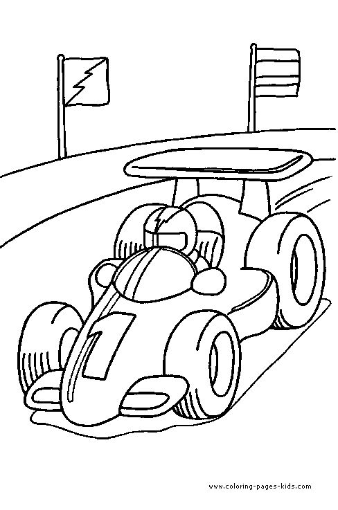 488x737 Drawn Race Car Printable