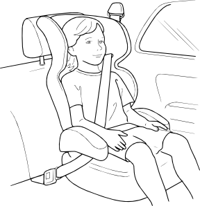 288x298 Car Seat With Child Clip Art