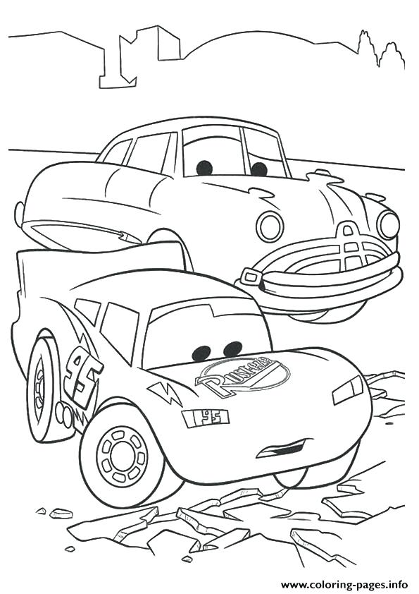 595x842 Lightning Mcqueen Coloring Pictures Cars The Lightning With Doc