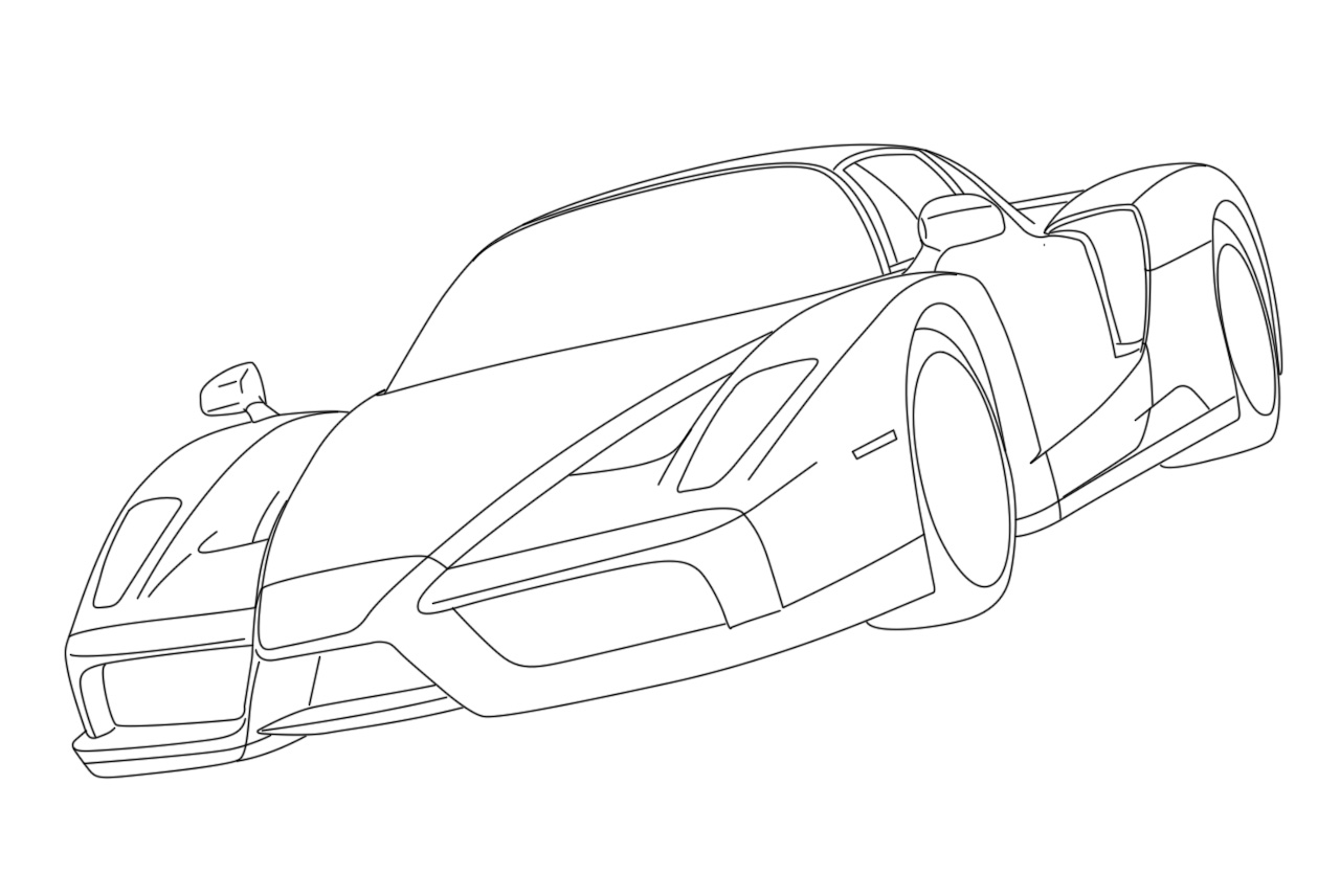 1280x856 Drawn Ferarri Ferrari Enzo