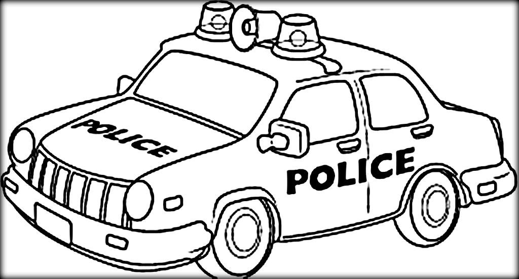 1024x552 Coloring Pages. Police Car Coloring Pages To Print