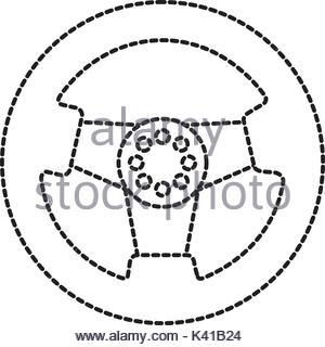 300x320 Car Steering Wheel Function Part Vehicle Icon Stock Vector Art