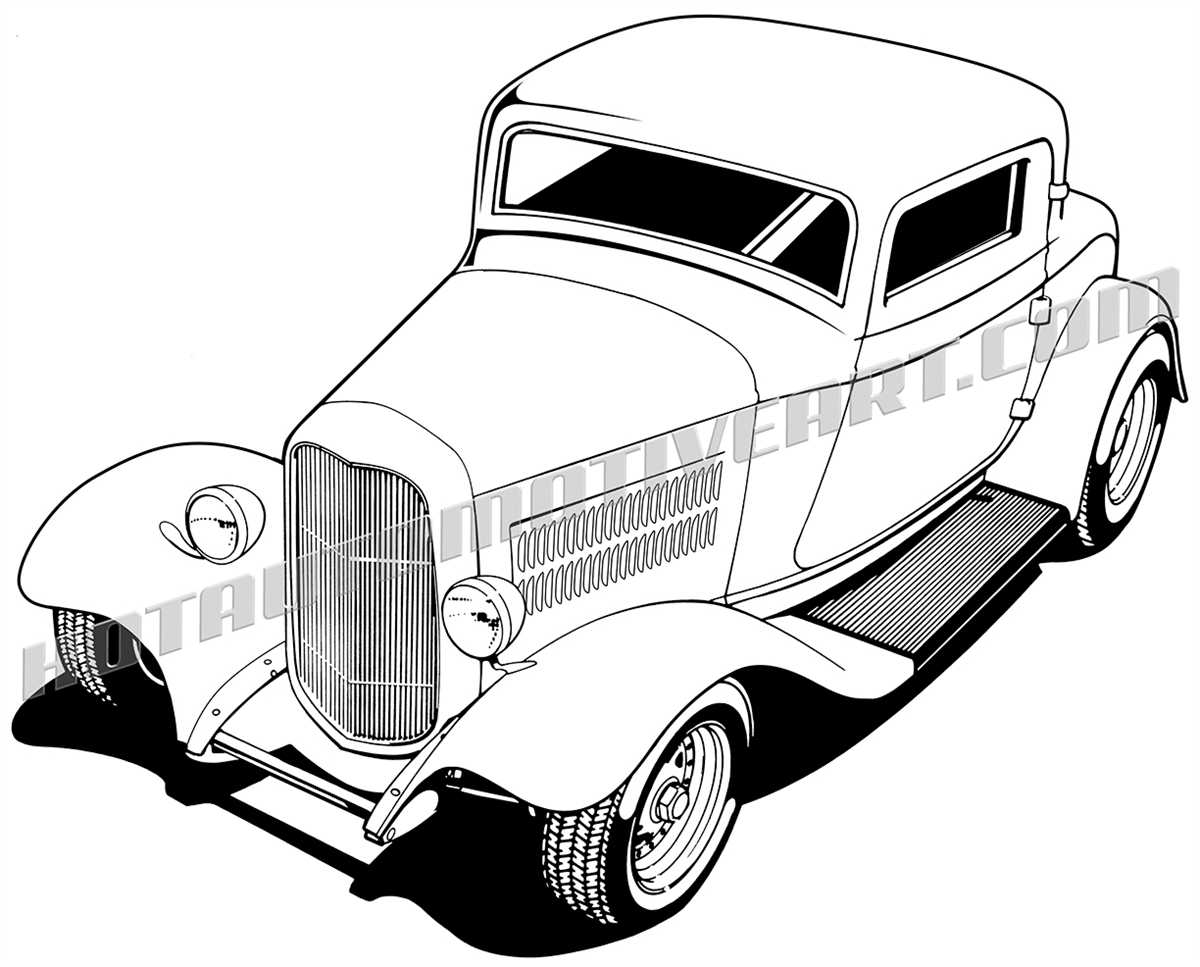 1200x967 32 Ford Three Window Coupe Clipart, High Quality