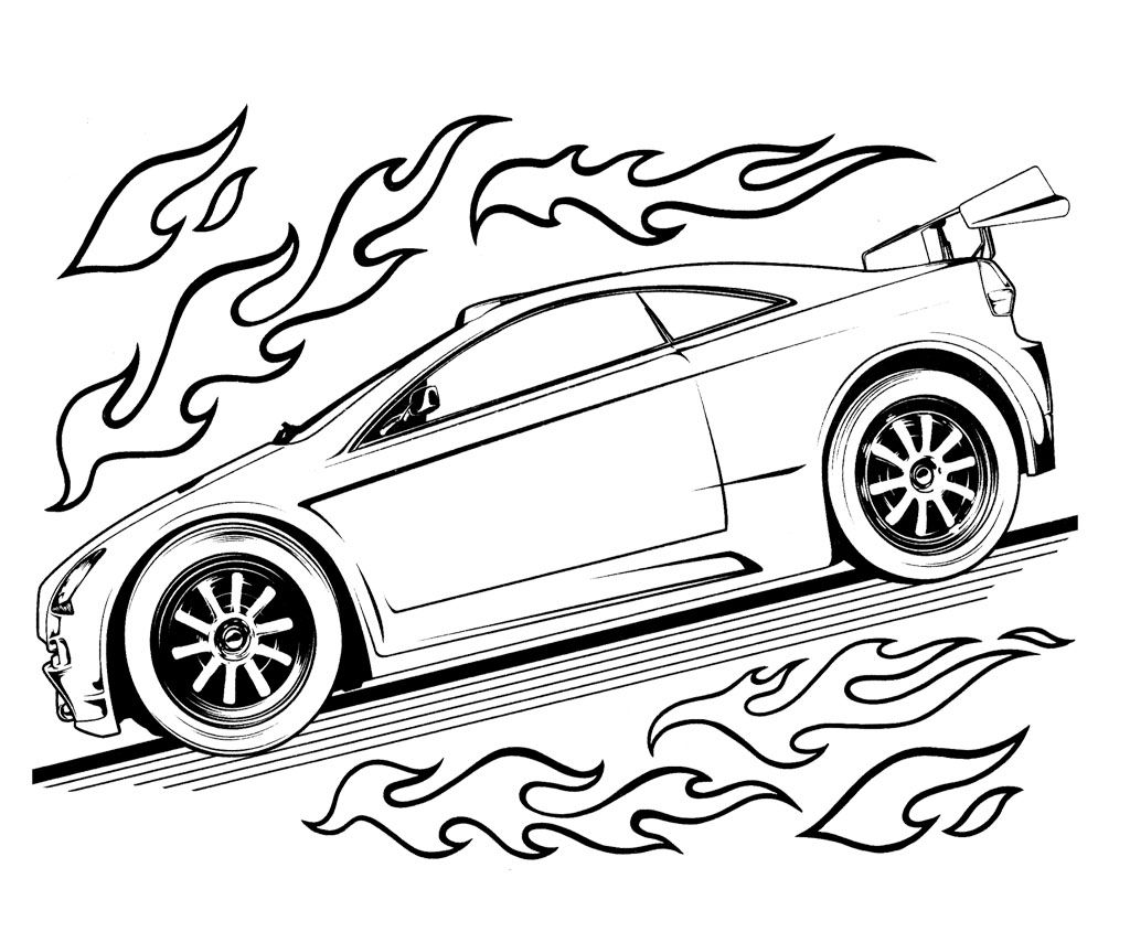 1024x845 Hot Wheels Speed Turbo Coloring Page For Kids Kids Coloring