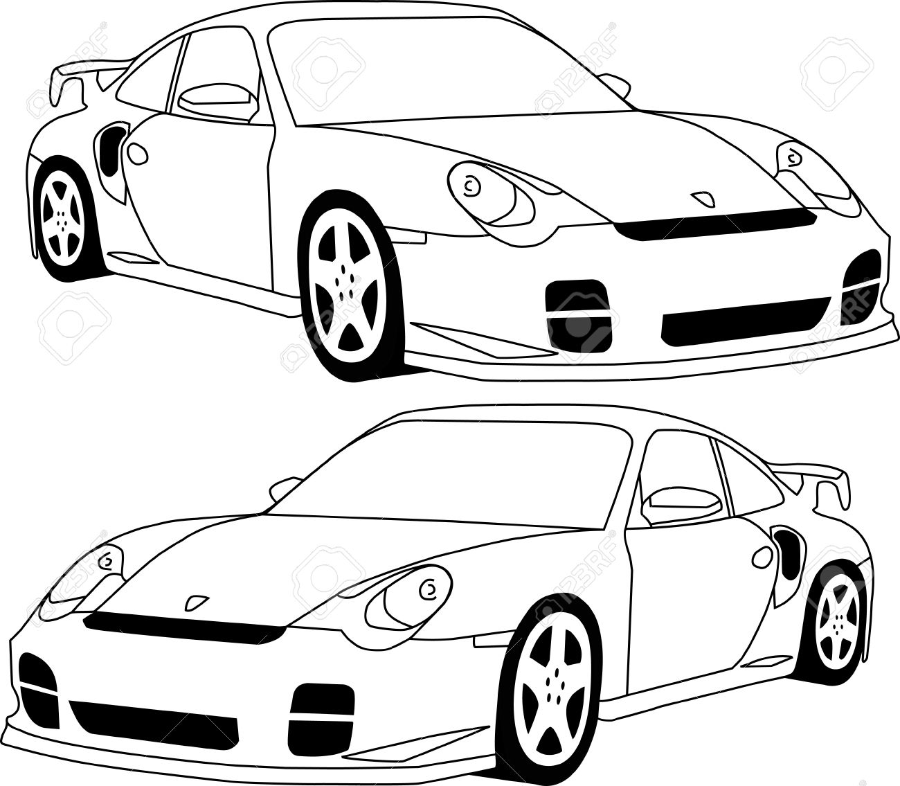 1300x1135 911 Porsche Royalty Free Cliparts, Vectors, And Stock Illustration